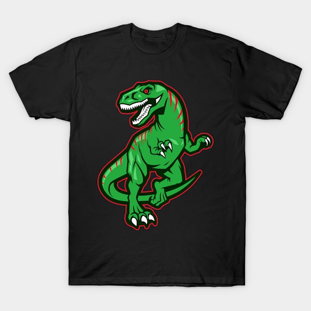 Carnivorous Dinosaur Gift Design Motif T-Shirt by Shirtjaeger